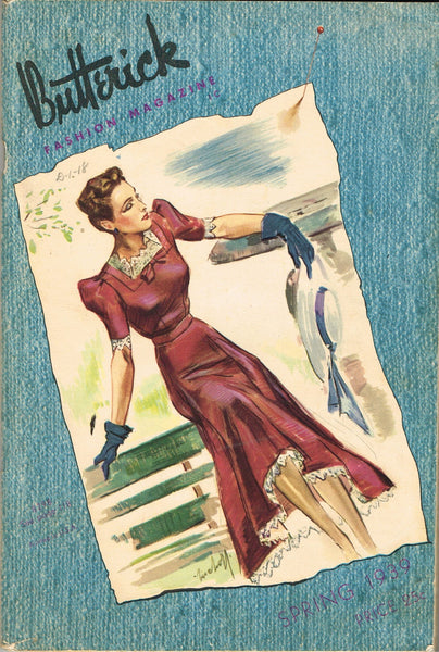 Instant Digital Download Butterick Spring 1939 Pattern Book Ebook Catalog Magazine