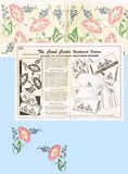 1950s Vintage Mail Order Color Transfer 325 Morning Glory Flowers Uncut Original