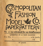 1899 Rare Collectible Victorian Sleeves Uncut Cosmpolitan Sewing Pattern 1477 - Vintage4me2