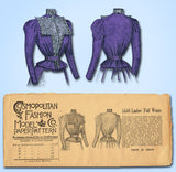 1899 Rare ORIG Victorian Shirt Waist Uncut Cosmpolitan Sewing Pattern 1550 34B - Vintage4me2