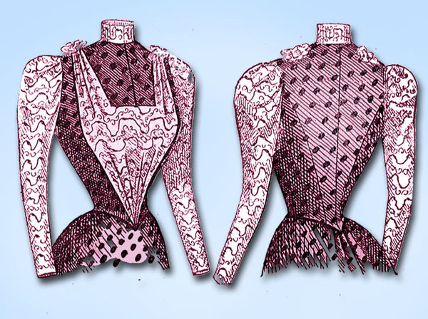 Basque Classic Patterns 1899 Rare ORIG Victorian Ladies Basque Uncut Cosmpolitan Sewing Patter ...