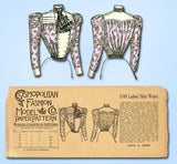 1899 Rare ORIG Victorian Shirt Waist Uncut Cosmpolitan Sewing Pattern 1708 32B - Vintage4me2
