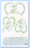 1940s Uncut Vintage Mail Order Design Embroidery Transfer Garden Girl Chair Set