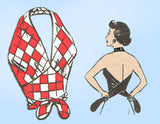 Design 572: 1950s Uncut Misses Sexy Halter Top Size S/M/L Vintage Sewing Pattern