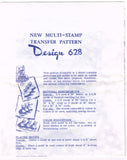 1950s VTG Design Mail Order Embroidery Transfer 628 Dutch Gal Triplet Tea Towels