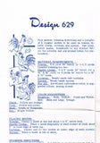 1950s Design Mail Order Embroidery Transfer 629 Uncut X-Stitch Chicken Tea Towel - Vintage4me2