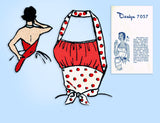 Design 7057: 1950s Misses Halter Top Sz Large 36-38 Bust Vintage Sewing Pattern