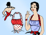 Design 7057: 1950s Misses Halter Top Sz Large 36-38 Bust Vintage Sewing Pattern