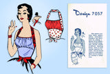 Design 7057: 1950s Misses Halter Top Sz Large 36-38 Bust Vintage Sewing Pattern