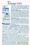 1950s Vintage Design Mail Order Transfer Pattern 7122 Uncut Laundry Bag Doll
