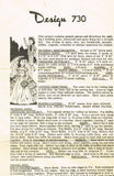 1950s Vintage Design Mail Order Sewing Pattern 730 10in Bridal Doll Clothes Set