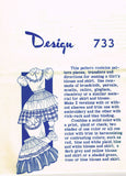 1950s Vintage Toddler Girls 2 Pc Squaw Dress Uncut Design Transfer Pattern Sz 6