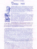 1950s Vintage Design Hot Iron Transfer Pattern 7422 Uncut 10 Inch Lil Girl Sock Doll