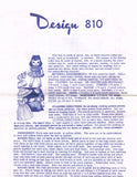 1950s Original Vintage Design Sewing Pattern 810 Uncut Sock Doll & Clothes Set