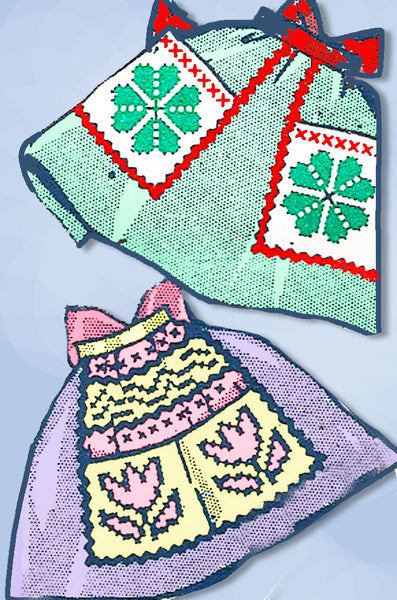 1950s Vintage Design Mail Order Transfer Pattern 826 Easy Apron w X-Stitch Trim