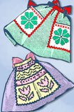 1950s Vintage Design Mail Order Transfer Pattern 826 Easy Apron w X-Stitch Trim
