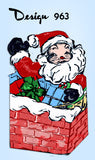 1950s Original Vintage Design Sewing Pattern 963 Uncut Santa in Chimney Doll