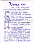 1960s Original Vintage Mail Order Sewing Pattern 970 Uncut 14inch Sock Doll