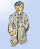 1930s Vintage Du Barry Sewing Pattern 1003 Toddler Boys Newsboy Coat Size 4 - Vintage4me2