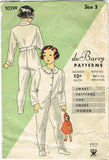 1930s Vintage Du Barry Sewing Pattern 1039 NRA Marked Toddler Pajamas Size 3 - Vintage4me2