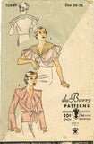 Du Barry 1084: 1930s Stunning Misses Bedjacket Sz 36 38 B Vintage Sewing Pattern - Vintage4me2