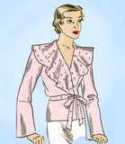 Du Barry 1084: 1930s Stunning Misses Bedjacket Sz 36 38 B Vintage Sewing Pattern - Vintage4me2