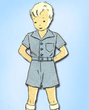 1930s Original Vintage Du Barry Sewing Pattern 1238 Cute Toddler Boys Suit Sz 4 - Vintage4me2