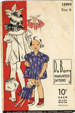 1930s Vintage Du Barry Sewing Pattern 1299 FF Toddler Girls and Doll Dress Sz 6