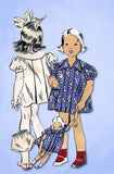1930s Vintage Du Barry Sewing Pattern 1299 FF Toddler Girls and Doll Dress Sz 6