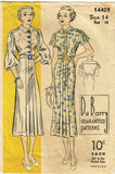 Du Barry 1442: 1930s Misses Afternoon Dress Size 32 Bust Vintage Sewing Pattern - Vintage4me2