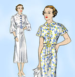 Du Barry 1442: 1930s Misses Afternoon Dress Size 32 Bust Vintage Sewing Pattern - Vintage4me2