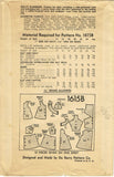 1930s Vintage Du Barry Sewing Pattern 1615B 18inch Doll Clothes Set