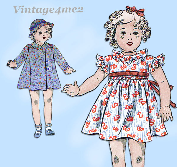 1930s Vintage Du Barry Sewing Pattern 1615B 18inch Doll Clothes Set