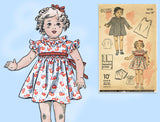 1930s Vintage Du Barry Sewing Pattern 1615B 18inch Doll Clothes Set