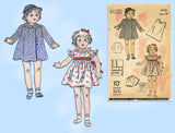 1930s Vintage Du Barry Sewing Pattern 1615B 18inch Doll Clothes Set