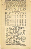 1930s Vintage Du Barry Sewing Pattern 1616B 18inch Doll Clothes Set