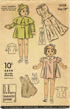 1930s Vintage Du Barry Sewing Pattern 1616B 18inch Doll Clothes Set
