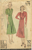 1930s Vintage Du Barry Sewing Pattern 1803 Misses Afternoon Dress Size 38 Bust