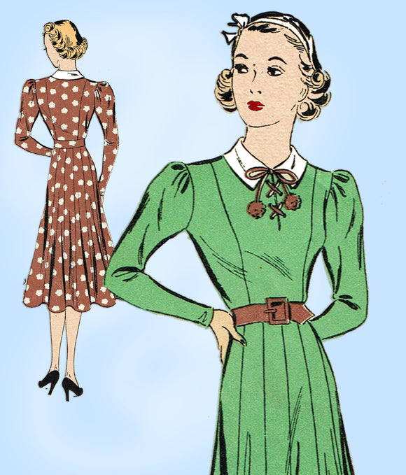 Du Barry 1853: 1930s Misses Princess Dress Size 32 Bust Vintage Sewing Pattern - Vintage4me2