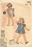 Du Barry 2002: 1930s Toddler Girls Tucked Dress Size 4 Vintage Sewing Pattern - Vintage4me2