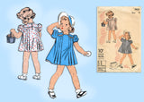 Du Barry 2002: 1930s Toddler Girls Tucked Dress Size 4 Vintage Sewing Pattern - Vintage4me2
