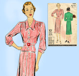 Du Barry 2048: 1930s Uncut Misses 2 PC Suit Size 34 Bust Vintage Sewing Pattern