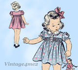 Du Barry 2119: 1930s Toddler Girls Shirred Dress Size 3 Vintage Sewing Pattern