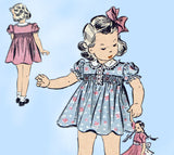 Du Barry 2119: 1930s Toddler Girls Shirred Dress Size 3 Vintage Sewing Pattern