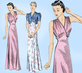 Du Barry 2145: 1930s Glamorous Misses Nightgown Sz 36 B Vintage Sewing Pattern