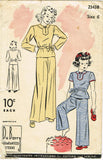 1930s Vintage Du Barry Sewing Pattern 2343 Toddler Girls Lounging Pajamas Size 6