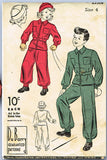 1940s Vintage Du Barry Sewing Pattern 2350 WWII Toddlers Snowsuit & Hat Size 4 - Vintage4me2