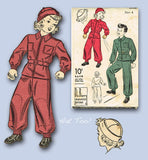 1940s Vintage Du Barry Sewing Pattern 2350 WWII Toddlers Snowsuit & Hat Size 4 -Vintage4me2