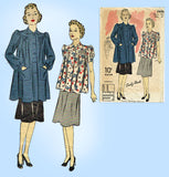 1930s Vintage Du Barry Sewing Pattern 2404 Easy Misses Artist's Smock Sz 30 Bust -Vintage4me2
