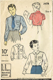 1940s Vintage Du Barry Sewing Pattern 2457 Toddler Boys Button Up Shirt Sz 4 - Vintage4me2